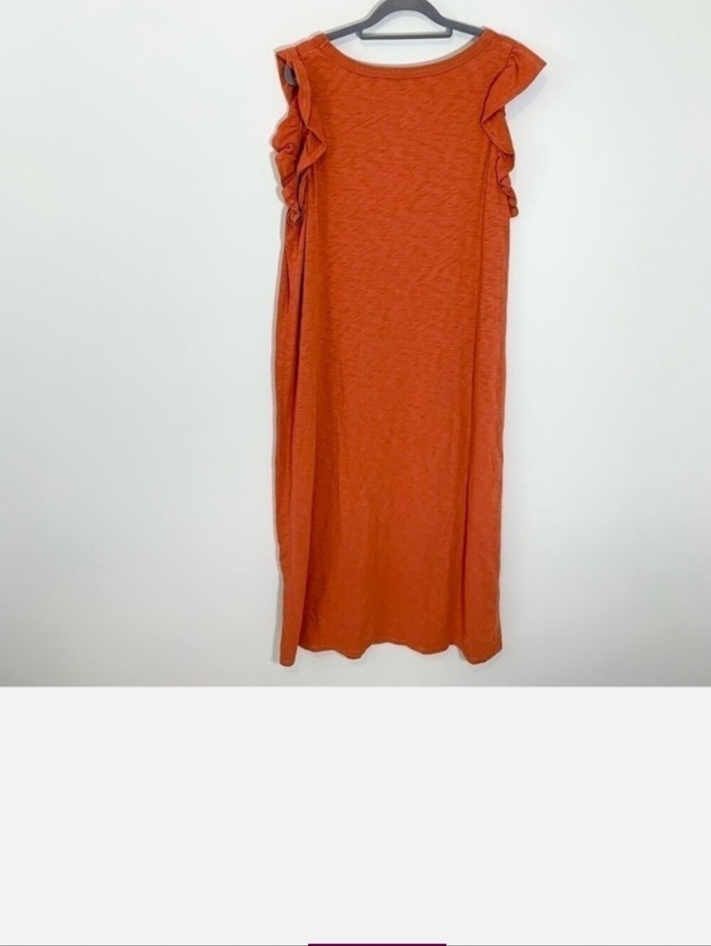 NEW Universal Thread T-Shirt Dress Women XXL Rust Ruffle Shoulder Midi - Picture 6 of 10
